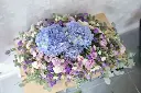 一米紫藍色繡球棺面花